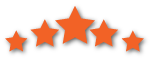 five orange stars to represent Extremely Satisfied